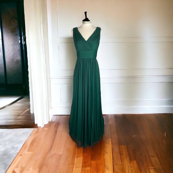 David's Bridal Dresses Davids Bridal Long Formal Juniper Green